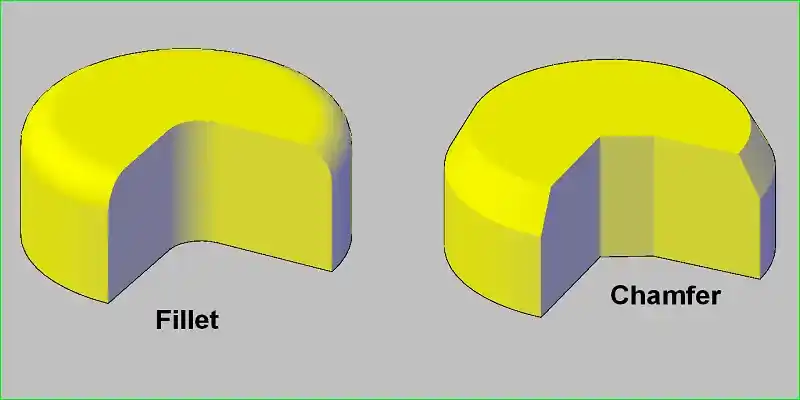 DfAM - know the differences between fillet and chamfer